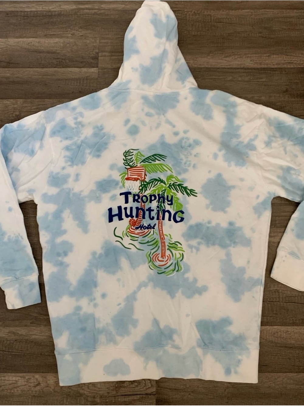 Trophy Hunting Men’s Tie-Dye Hoodie - Light Blue